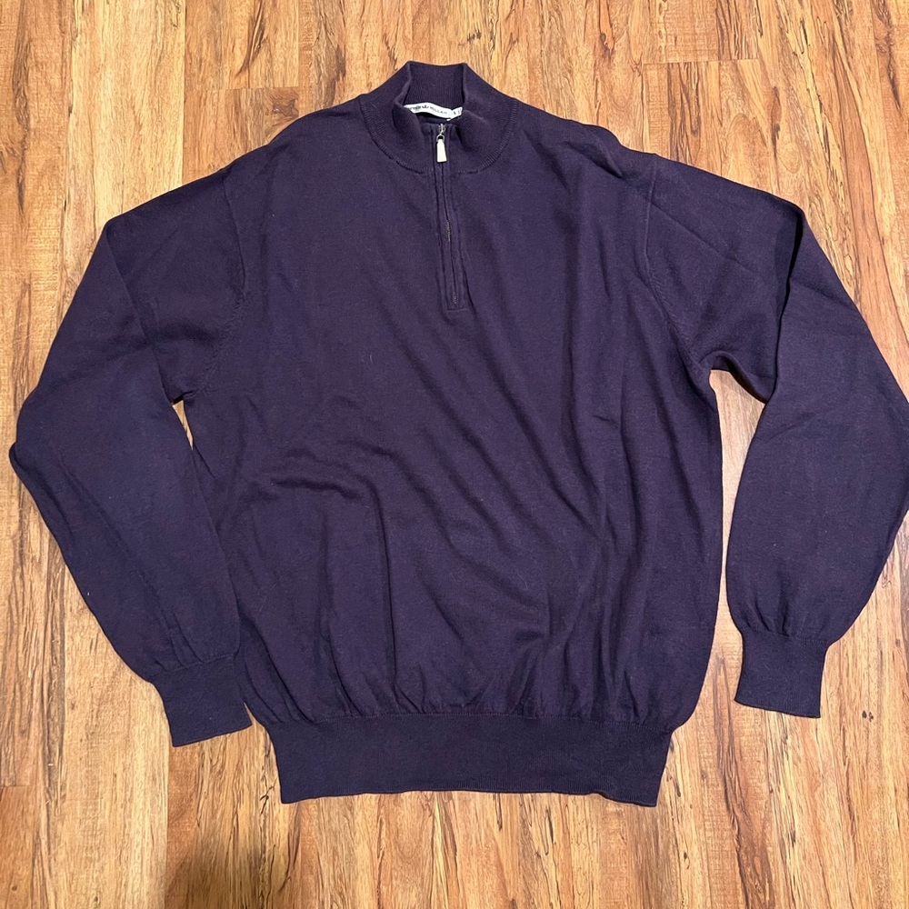 Peter Millar Men's Purple Zip-Up Sweater